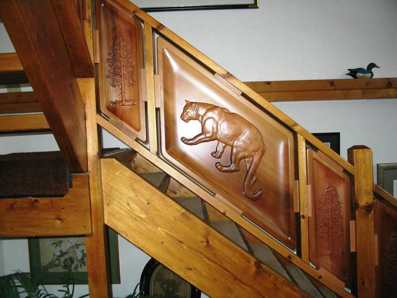 atc wood cnc router carving Stairway 