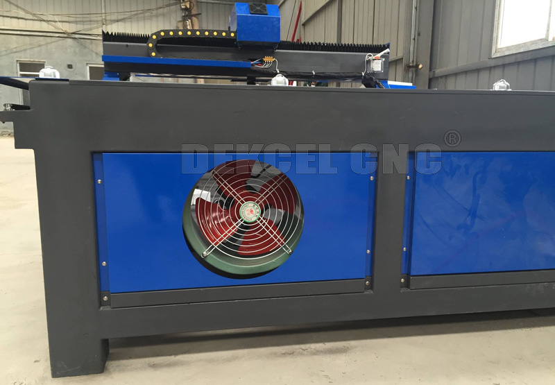 dekcel cnc metal plasma cutting machine dust exhaust fan