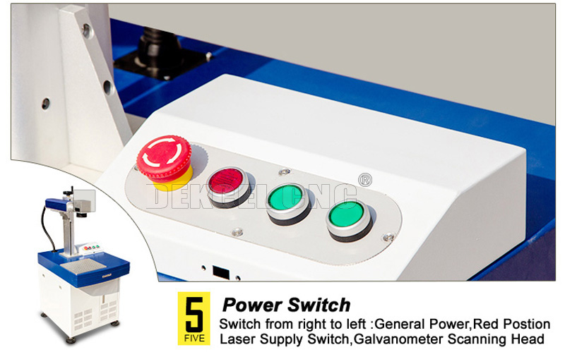  fiber metal laser marking machine power switch