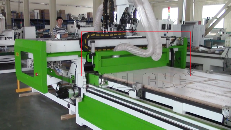 automatic unloading system for plate type furniture production line cnc router