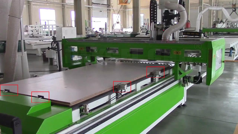 automatic postion system for plate type furniture production line cnc router