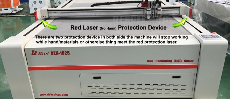 oscillating knife cutter machine protection device