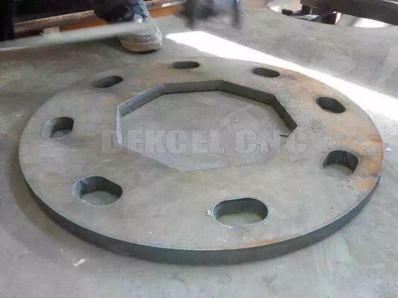 large szie flame plasma metal cutting sample