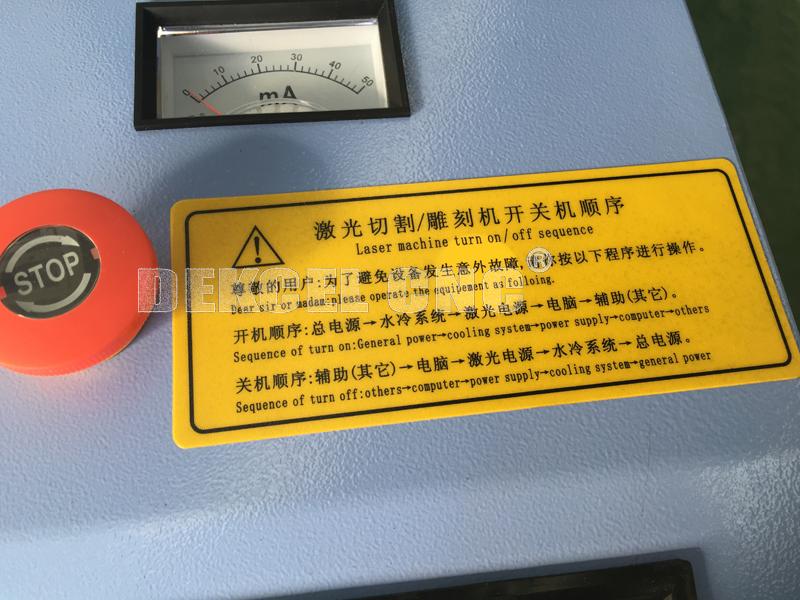 stop button of cnc laser cutter