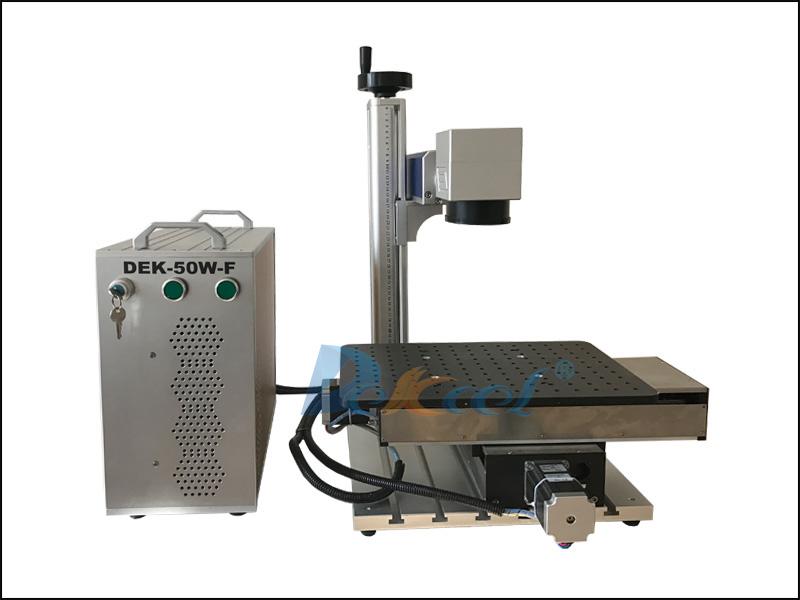 Moving table fiber laser engraving marking machine
