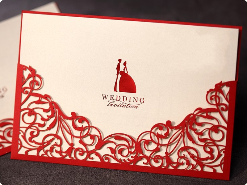 wedding card cutting by dekcel cnc laser marking machine
