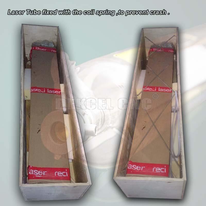 reci co2 laser tube fied with coil spring in the wooden box.jpg