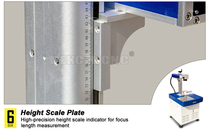 fiber metal laser marking machine height scale