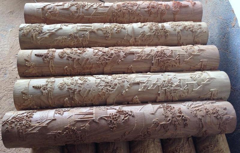 cnc router engraving on round material