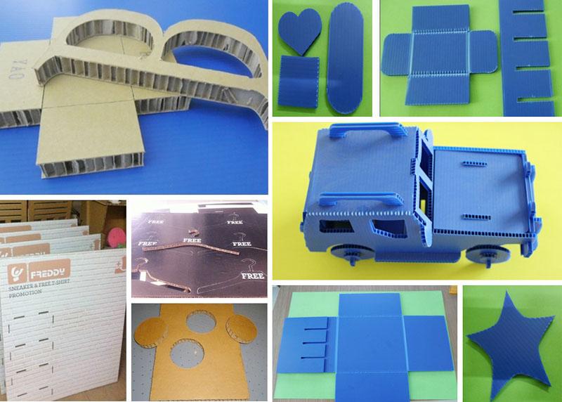 Corrugated board oscillating cut