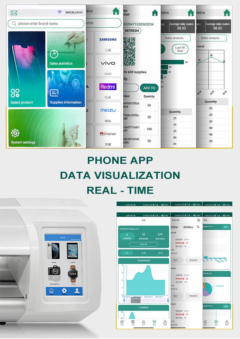 phone app view film cutter data 