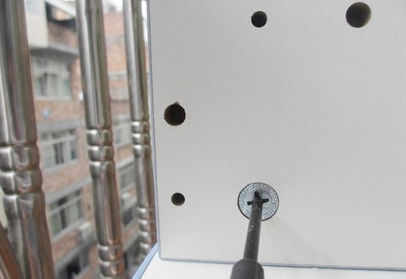 wood cabinet door side hole drilling