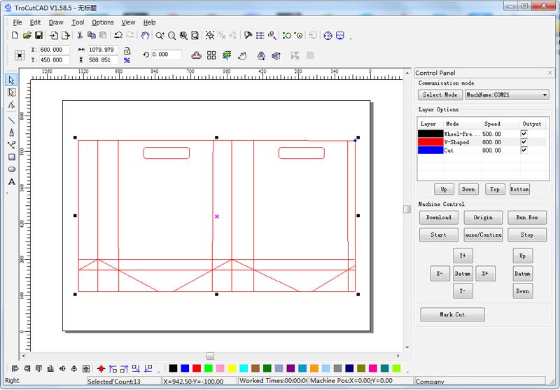 digital electric oscillating knife cutter plotter control software