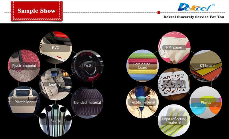 oscillating knife cut plotter samples