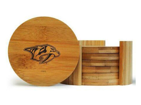 Bamboo coaster carved by cnc wood engraver router machine 