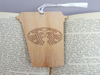 The wood bookmark engraved by co2 laser marking cnc machine 