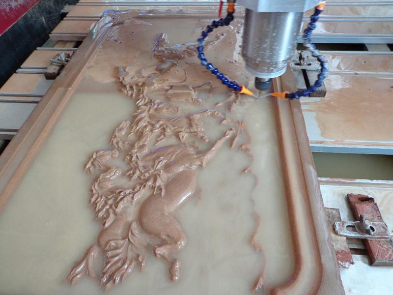 Cnc router engraving on sandstone 