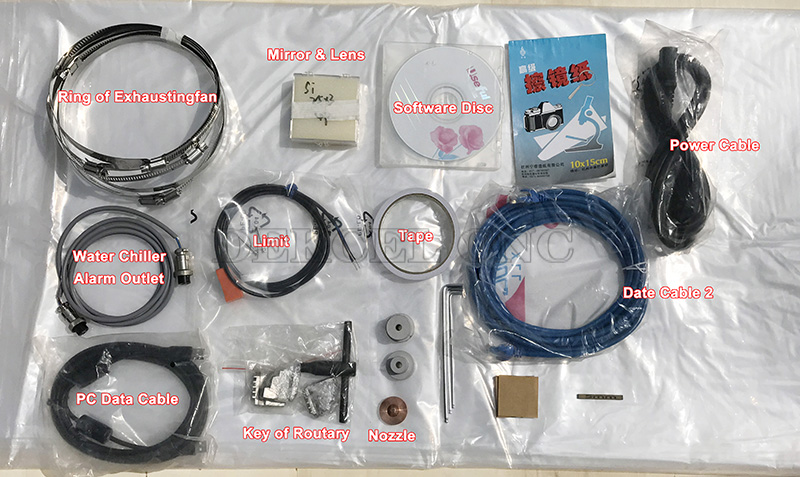 co2 laser cutting machine detail parts