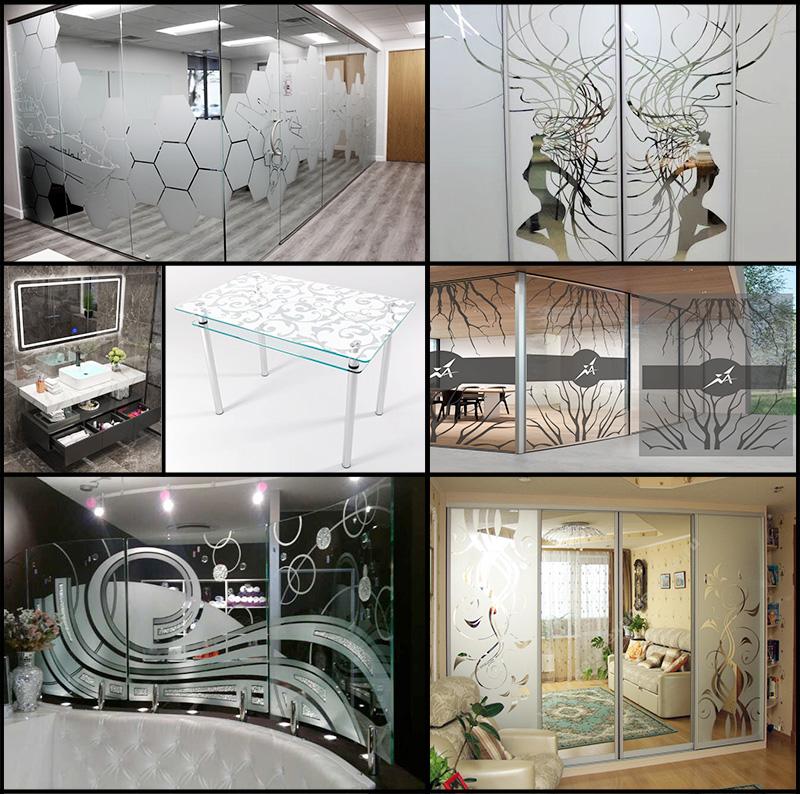 frosted effect glass mirror make