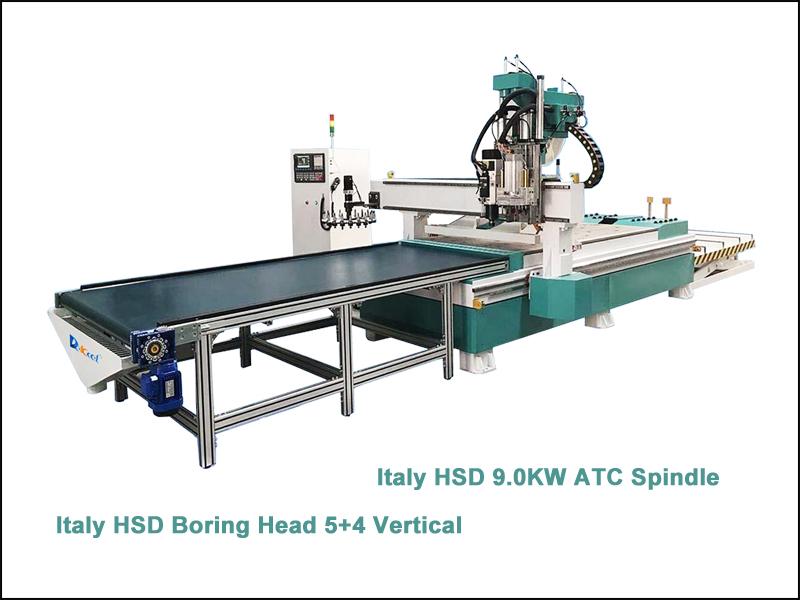 HSD 5+4 Boring Spindle ATC Wood Furniture Cutting Drilling Engraving CNC Router