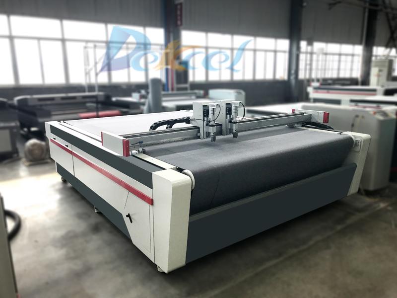 double head fabric oscilaltion cutter plotter machine