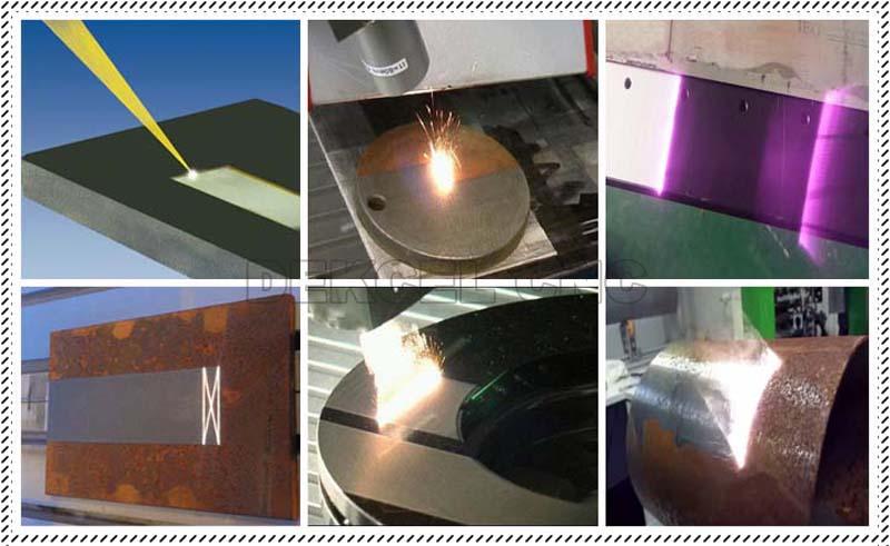 MOPA laser peeling coat and rust removing