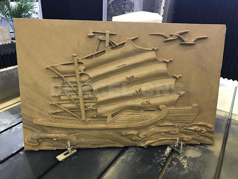 cnc router engraving on sand stone 